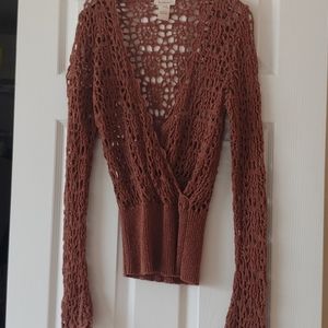Crochet long sleeve sweater